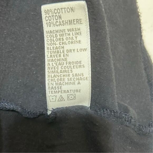 James Perse Womens Tee‎ 2 Black Cotton Cashmere V-Neck USA Made Closet Staple - Picture 8 of 8